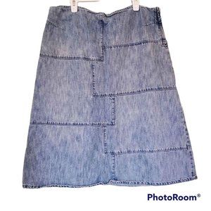 J.crew Patchwork Denim Skirt